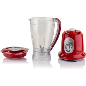 Ovente 2-Speed Professional Blender with Pulse Operation, 50 oz 400-Watts, Stainless Steel Blades, Red