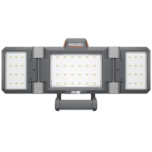 RIDGID 18-Volt Cordless Hybrid Folding Panel Light with 1.5 Ah Lithium-Ion Battery