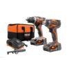 RIDGID 18-Volt Lithium-Ion Cordless Drill/Driver and Impact Driver 2-Tool Combo Kit with (2) 2.0 Ah Batteries, Charger, and Bag