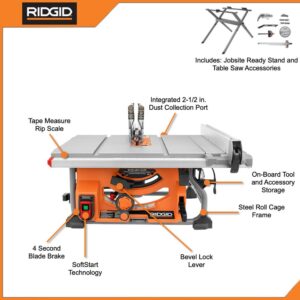 RIDGID 15 Amp 10 in. Table Saw