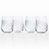 Rolf Glass Peacock 17 oz. Clear Stemless Wine Glass (Set of 4)