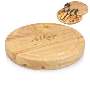 Picnic Time Washington Capitals 10.20 in. Natural Wood Cheese Board and Tool Set