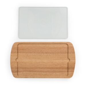 Picnic Time Billboard Glass Top Serving Tray