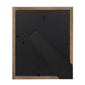 DesignOvation Gallery 8 in. x 10 in. Matted to 5 in. x 7 in. Rustic Brown Wood Picture Frame (Set of 4)