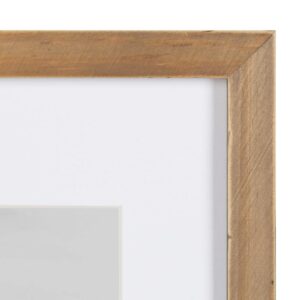 DesignOvation Gallery 11 in. x 14 in. Matted to 8 in. x 10 in. Rustic Brown Wood Picture Frame (Set of 4)