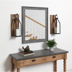 Kate and Laurel Oakly Rustic Brown Wood Candle Sconce