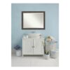 Amanti Art Rustic 46 in. W x 36 in. H Framed Rectangular Beveled Edge Bathroom Vanity Mirror in Rustic Pine