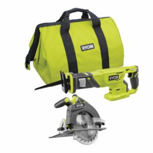 RYOBI ONE+ 18V Cordless Reciprocating Saw and 6-1/2 in. Circular Saw Combo Kit (Tools Only)