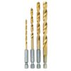 RYOBI SpeedLoad+ Titanium 4-Piece Hex Shank Drill Bit Set