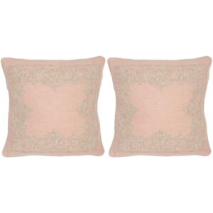 Safavieh Florentine Petal Geometric Down Alternative 20 in. x 20 in. Throw Pillow (Set of 2)