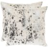 Safavieh Nars White and Charcoal Grey Graphic Down Alternative 20 in. x 20 in. Throw Pillow (Set of 2)