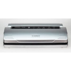CASO VC 300 Black and Silver Food Vacuum Sealer with Food Management App and Vacuum Bag Set