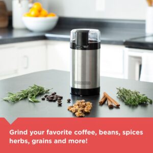 BLACK+DECKER 4 oz. Silver Coffee Grinder