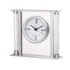 Bulova Solid Silver Metal Case with Octogonposts Table Clock