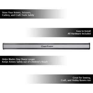Classic Cuisine 22 in. Silver Magnetic Aluminum Bar Storage Strip