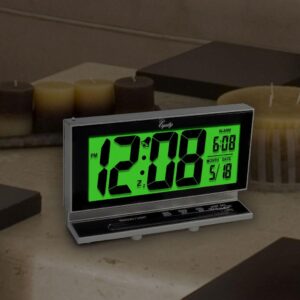 Equity by La Crosse Large 2 in. LCD Alarm Table Clock with Night Vision Technology