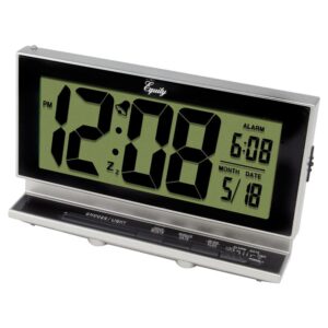 Equity by La Crosse Large 2 in. LCD Alarm Table Clock with Night Vision Technology