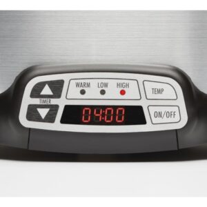 Hamilton Beach 6 Qt. Programmable Silver Slow Cooker with Temperature Controls