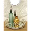 LITTON LANE Modern Silver Decorative Round Ring Mirror Trays (Set of 2)