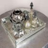 LITTON LANE 20 in. x 2 in. Modern Silver-Finished Decorative Mirror Tray