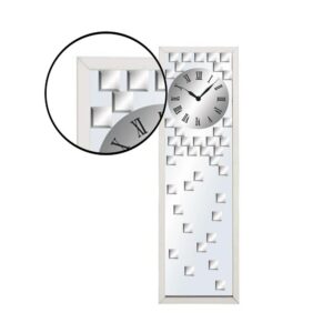 LITTON LANE Contemporary 42 in. Mirrored Wall Clock