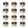LUMABASE Battery Operated Silver Plated LED Tea Lights (12-Count)