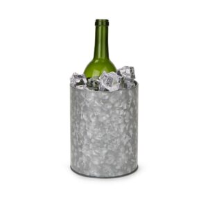 Mind Reader Silver Galvanized Utensil Holder Kitchen Condiment Organizer