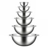 NutriChef 6-Piece Stainless Steel Kitchen Mixing Bowls Set