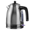 Ovente 7.2-Cup Silver Stainless Steel Electric Kettle with Removable Filter, Boil Dry Protection and Auto Shut Off Features