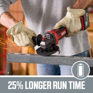 Skil PWRCore Brushless 20V Cordless 4-1/2 in. Angle Grinder Kit w/ 5.0Ah Lithium-ion Battery, PWRAsst USB Adapter and Charger