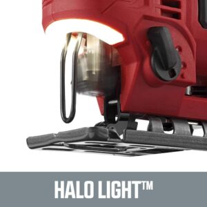 Skil 6 Amp Corded Electric Orbital Jigsaw with Built-In Halo Light and 2 Blades
