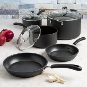 Ecolution Symphony 8-Piece Aluminum Nonstick Cookware Set in Slate