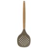 Home Basics Karina High-Heat Resistance in Grey with Easy Grip Beech Handle Non-Stick Safe Silicone Skimmer