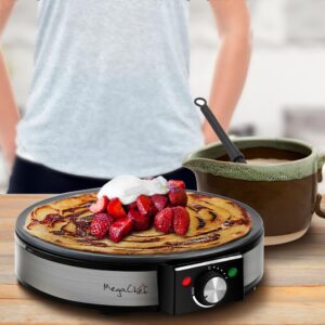 MegaChef 113 sq. in. Stainless Steel Electric Griddle