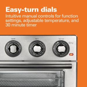 Hamilton Beach Air Fry 1800 W 6 Slice Stainless Steel Countertop Oven with 6 Cooking Functions
