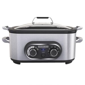 BLACK+DECKER 6.5 Quart Stainless Steel Slow Cooker