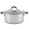Circulon Momentum 5 qt. Round Stainless Steel Nonstick Dutch Oven with Glass Lid