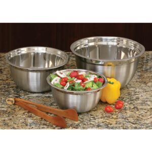 ExcelSteel 3-Piece Professional Satin Finish Stainless Steel Mixing Bowls Set