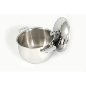 ExcelSteel ExcelSteel Made in Italy 2 Pc Stainless Steel 4 Qt Stockpot w/ Sandwich Base Induction Cooktop Ready