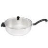 Farberware Classic Series 12 in. Stainless Steel Skillet with Glass Lid