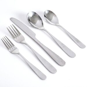 Gibson Home Hammered 46-Piece Stainless Steel Flatware Set (Service for 8)