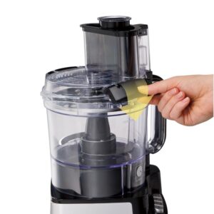 Hamilton Beach Stack and Snap 12-Cup 3-Speed Stainless Steel and Black Food Processor