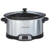 Hamilton Beach 8 Qt. Programmable Stainless Steel Slow Cooker with Built-In Timer and Temperature Settings