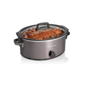 Hamilton Beach Stovetop Sear and Cook 6 qt. Gray Slow Cooker