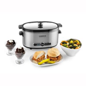 KitchenAid 6 Qt. Stainless Steel Slow Cooker with Glass Lid and Built-In Timer