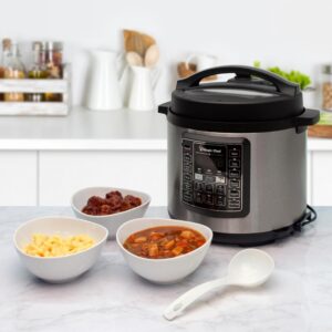 Magic Chef All-In-One 6 Qt. Stainless Steel Electric Multi-Cooker with Recipe Book