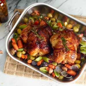 Tramontina Gourmet Prima 7 Qt. Stainless Steel Roasting Pan with Basting Rack