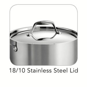 Tramontina Gourmet Tri-Ply Clad 5 qt. Round Stainless Steel Dutch Oven with Lid