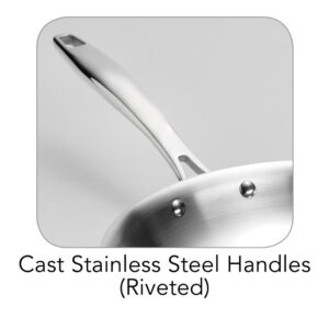 Tramontina Gourmet Tri-Ply Clad 12 in. Stainless Steel Frying Pan