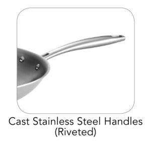 Tramontina Gourmet Tri-Ply Clad 12 in. Stainless Steel Frying Pan with Helper Handle